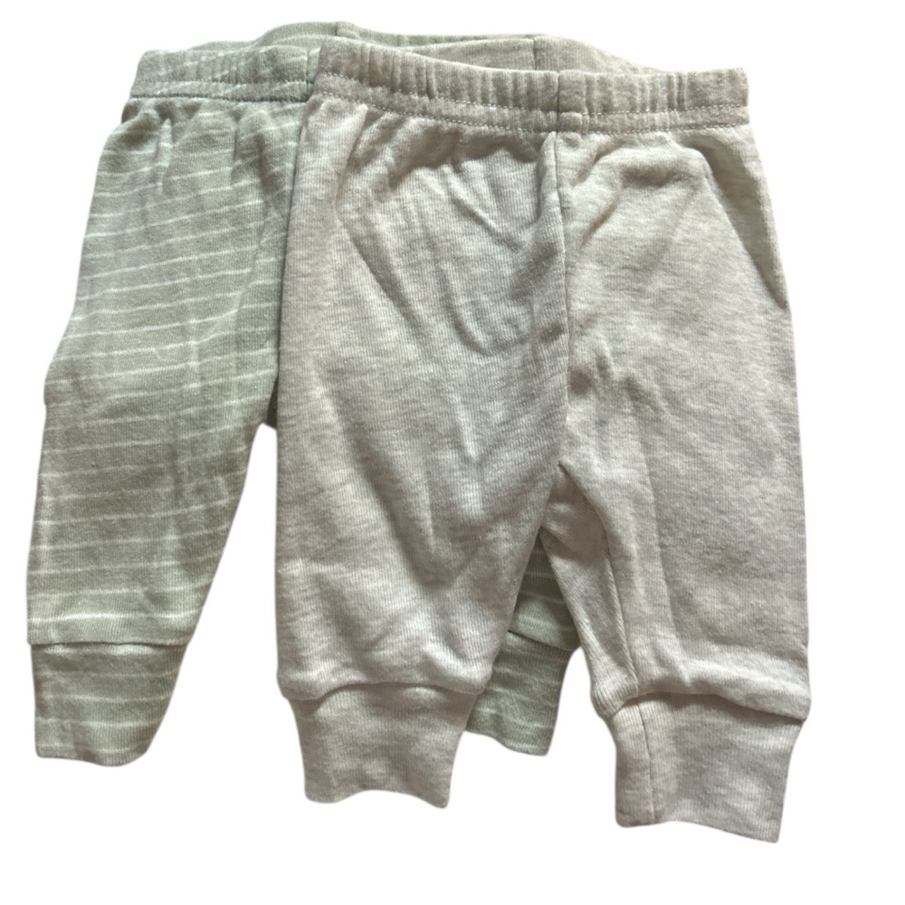Carter's Gray and Green Joggers with Elastic Waistbands
